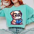Adorable Book Lover Bulldog With Reading Glasses Cute Raglan Baseball Tee Comfort Colors Sweatshirt Butter Adorable Book Lover Bulldog With Reading Glasses Cute Raglan Baseball Tee Comfort Colors Sweatshirt Butter