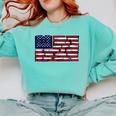 America US Flag Books Library Reading For Book Lover Reader Comfort Colors Sweatshirt Butter