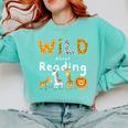 Animal Print Read A Book Character Kids Wild About Reading Comfort Colors Sweatshirt Butter Animal Print Read A Book Character Kids Wild About Reading Comfort Colors Sweatshirt Butter