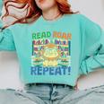 Animals Read Reading Book Library First Day Of School Kids Comfort Colors Sweatshirt Butter