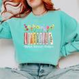 Applied Behavior Analysis Book Wildflower ABA RBT Therapist Premium Tri-Blend Comfort Colors Sweatshirt Butter