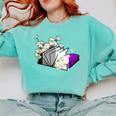 Asexual Book Lover LGBT Reading Pride Ace Flag Daisy Comfort Colors Sweatshirt Butter Asexual Book Lover LGBT Reading Pride Ace Flag Daisy Comfort Colors Sweatshirt Butter