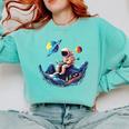Astronaut Reading Book In Space Books Lover Bookworm Comfort Colors Sweatshirt Butter Astronaut Reading Book In Space Books Lover Bookworm Comfort Colors Sweatshirt Butter