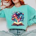 Astronomy Space Lover Books Bookworm Comfort Colors Sweatshirt Butter