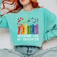Awesome Like My Daughter Books Floral Proud Mom Women Comfort Colors Sweatshirt Butter Awesome Like My Daughter Books Floral Proud Mom Women Comfort Colors Sweatshirt Butter