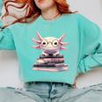 Axolotl Books Readsalotl Reading Bookworm Kawaii Axolotl Comfort Colors Sweatshirt Butter Axolotl Books Readsalotl Reading Bookworm Kawaii Axolotl Comfort Colors Sweatshirt Butter