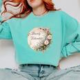 Barely Tolerable Book Lover Bookish Floral Bookworm Comfort Colors Sweatshirt Butter