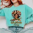 Big Cancer Energy Woman Camo Zodiac Book Teacher Comfort Colors Sweatshirt Butter