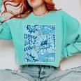 Blue Comic Book Blue Graphic Comfort Colors Sweatshirt Butter