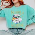 Book Adventure Library Student Teacher Book Comfort Colors Sweatshirt Butter