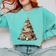 Book Christmas Tree Books Lovers Xmas Teacher Men Women Kids Comfort Colors Sweatshirt Butter Book Christmas Tree Books Lovers Xmas Teacher Men Women Kids Comfort Colors Sweatshirt Butter