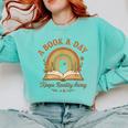 A Book A Day Keeps Reality Away Reading Comfort Colors Sweatshirt Butter