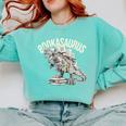 Book Dinosaur Bookworm T-Rex Dino Reading Books Book Comfort Colors Sweatshirt Butter