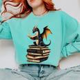 Book Dragon Comfort Colors Sweatshirt Butter Book Dragon Comfort Colors Sweatshirt Butter