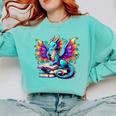Book Dragon Reading Comfort Colors Sweatshirt Butter Book Dragon Reading Comfort Colors Sweatshirt Butter