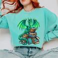 Book Dragon Reading Fantasy Comfort Colors Sweatshirt Butter