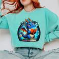 Book Dragon Reading Lover Comfort Colors Sweatshirt Butter