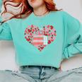 Book Heart Cute Read Book Reading Librarian Across America Comfort Colors Sweatshirt Butter
