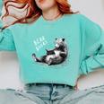 Book Lover Bear Cozy Reading Bear Graphic Bear Books Comfort Colors Sweatshirt Butter
