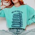Book Lover Bookish Reader Bibliophile Book Nerd Titles Comfort Colors Sweatshirt Butter