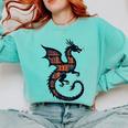 Book Lover Bookworm Reading Books Dragon Comfort Colors Sweatshirt Butter