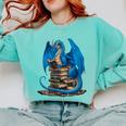 Book Lover Bookworm Reading Books Dragon Premium Tri-Blend Comfort Colors Sweatshirt Butter