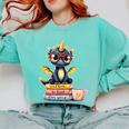Book Lover Cute Baby Dragon Reading Comfort Colors Sweatshirt Butter