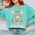 Book Lover Cute Cat Coffee Just 1 More Chapter Cozy Reading Comfort Colors Sweatshirt Butter
