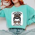 Book Lover What Happens At Book Club Stays Messy Bun Girls Comfort Colors Sweatshirt Butter