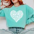 Book Lover Heart Shape Reading Librarian Library Teacher Comfort Colors Sweatshirt Butter