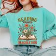 Book Lover Reading Bookish Floral Reading Powers Imagination Comfort Colors Sweatshirt Butter