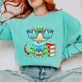 Book Lover Reading Iguana Comfort Colors Sweatshirt Butter