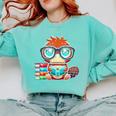 Book Lover Reading Platypus Comfort Colors Sweatshirt Butter
