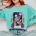 Book Lover Tarot Card The Reader Mystic Skeleton Comfort Colors Sweatshirt Butter