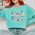 Book Lover Teacher Snowman Reading Books Christmas Winter Comfort Colors Sweatshirt Butter