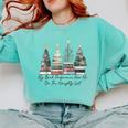 My Book Preference Has Me On The Naughty List Christmas Tree Comfort Colors Sweatshirt Butter