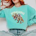 Book Reading Dinosaur T-Rex Dino Bookworm Comfort Colors Sweatshirt Butter