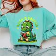 Book A Saurus Bookasaurus Dinosaur Book Girls Boys Toddler Comfort Colors Sweatshirt Butter