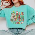 Book Tree All Is Calm Said No Teacher Ever Christmas Comfort Colors Sweatshirt Butter