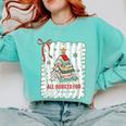 All Booked For Christmas Book Xmas Tree Coquette Bow Lights Comfort Colors Sweatshirt Butter All Booked For Christmas Book Xmas Tree Coquette Bow Lights Comfort Colors Sweatshirt Butter