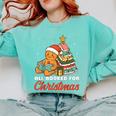 All Booked For Christmas Gingerbread Christmas Tree Book Kid Comfort Colors Sweatshirt Butter All Booked For Christmas Gingerbread Christmas Tree Book Kid Comfort Colors Sweatshirt Butter