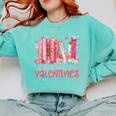 All Booked For Valentine Book Reading Women Girl Teacher Comfort Colors Sweatshirt Butter