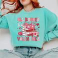 All Booked For Valentines Book Coffee Teacher Women Comfort Colors Sweatshirt Butter