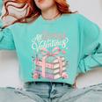 All Booked For Valentines Stacked Books Comfort Colors Sweatshirt Butter
