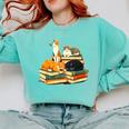 Bookish Cat Lover Cute Reading Squad Books & Kittens Love Comfort Colors Sweatshirt Butter Bookish Cat Lover Cute Reading Squad Books & Kittens Love Comfort Colors Sweatshirt Butter