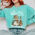 Bookish Christmas North Pole Book Club Snowman Book Worm Comfort Colors Sweatshirt Butter
