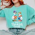 Bookish Goose Cute Geese With Hats Reading Books Comfort Colors Sweatshirt Butter Bookish Goose Cute Geese With Hats Reading Books Comfort Colors Sweatshirt Butter