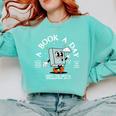 Bookish Mental Health Book A Day Retro Read More Book Comfort Colors Sweatshirt Butter