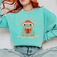 Bookmarks Are For Quitters Frog Reading Book Graphic Comfort Colors Sweatshirt Butter