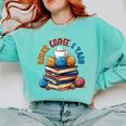“Books Coffee & Yarn Enthusiast Cozy Reader Comfort Colors Sweatshirt Butter